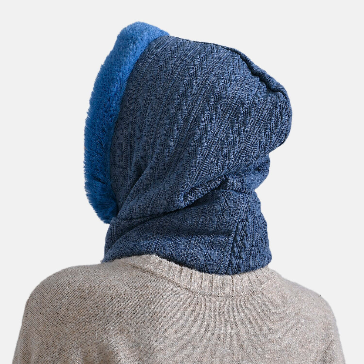 3-in-1 Plush Winter Hat Scarf 7851079 6