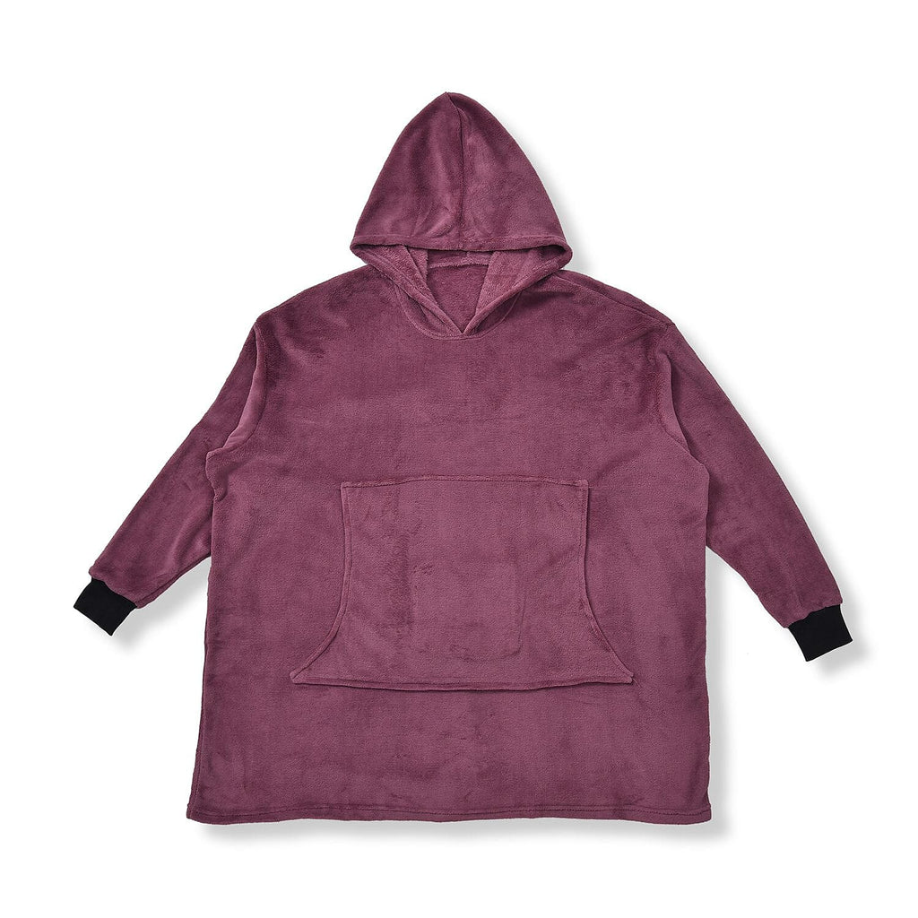 Flannel Solid Hoodie (Size 96x89 cm) - Rose Pink