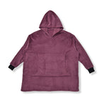 Flannel Solid Hoodie (Size 96x89 cm) - Rose Pink