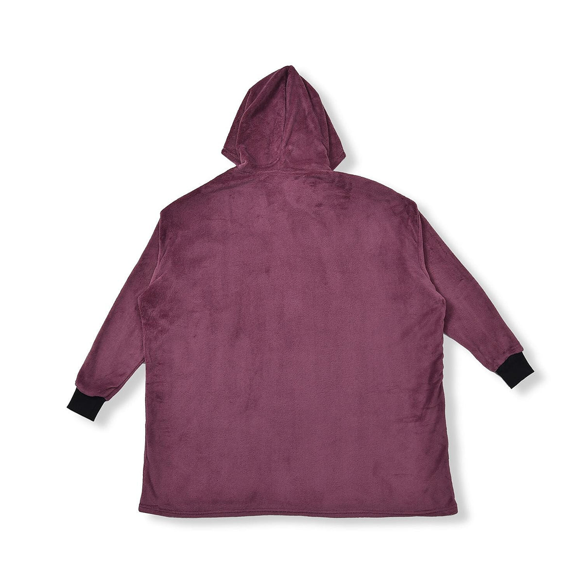 Flannel Solid Hoodie (Size 96x89 cm) - Rose Pink 7621595 1