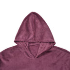 Flannel Solid Hoodie (Size 96x89 cm) - Rose Pink