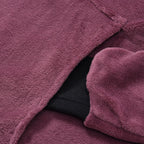 Flannel Solid Hoodie (Size 96x89 cm) - Rose Pink