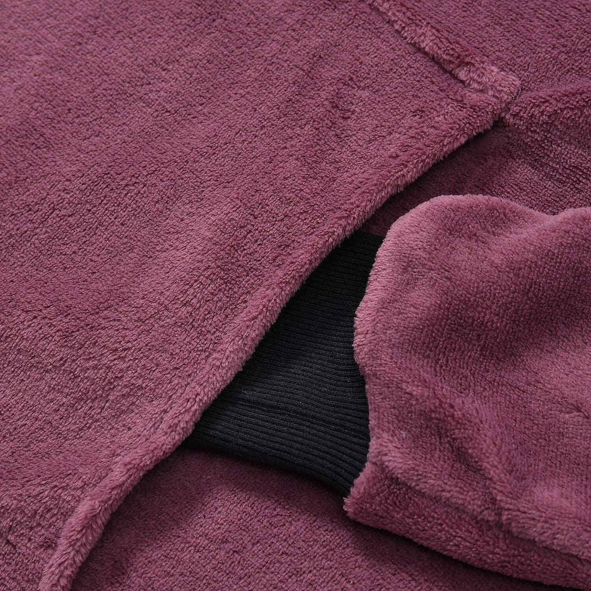 Flannel Solid Hoodie (Size 96x89 cm) - Rose Pink 7621595 4