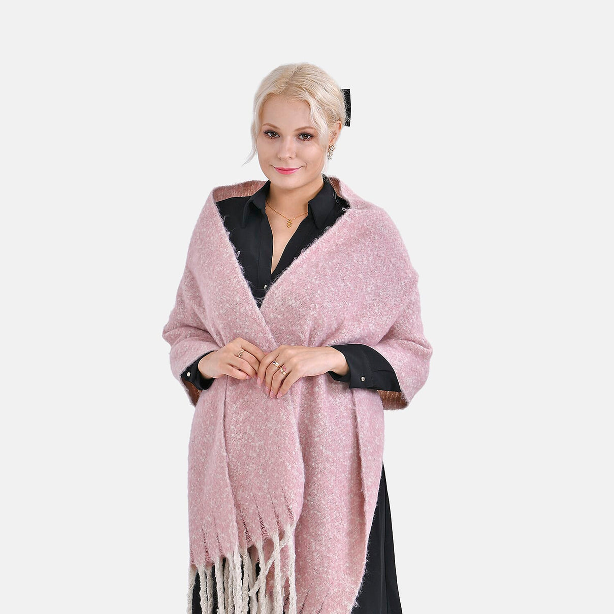 Closeout Deal New Arrival Solid Scarf (One Size 185x45-15x2 cm) - Peach 7558193 1