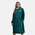 Mega Winter Closeout - Super Soft Fleeced Hoodie Blanket (One Size) - Green