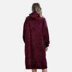 Mega Winter Closeout - Super Soft Fleeced Hoodie Blanket (One Size) - Red