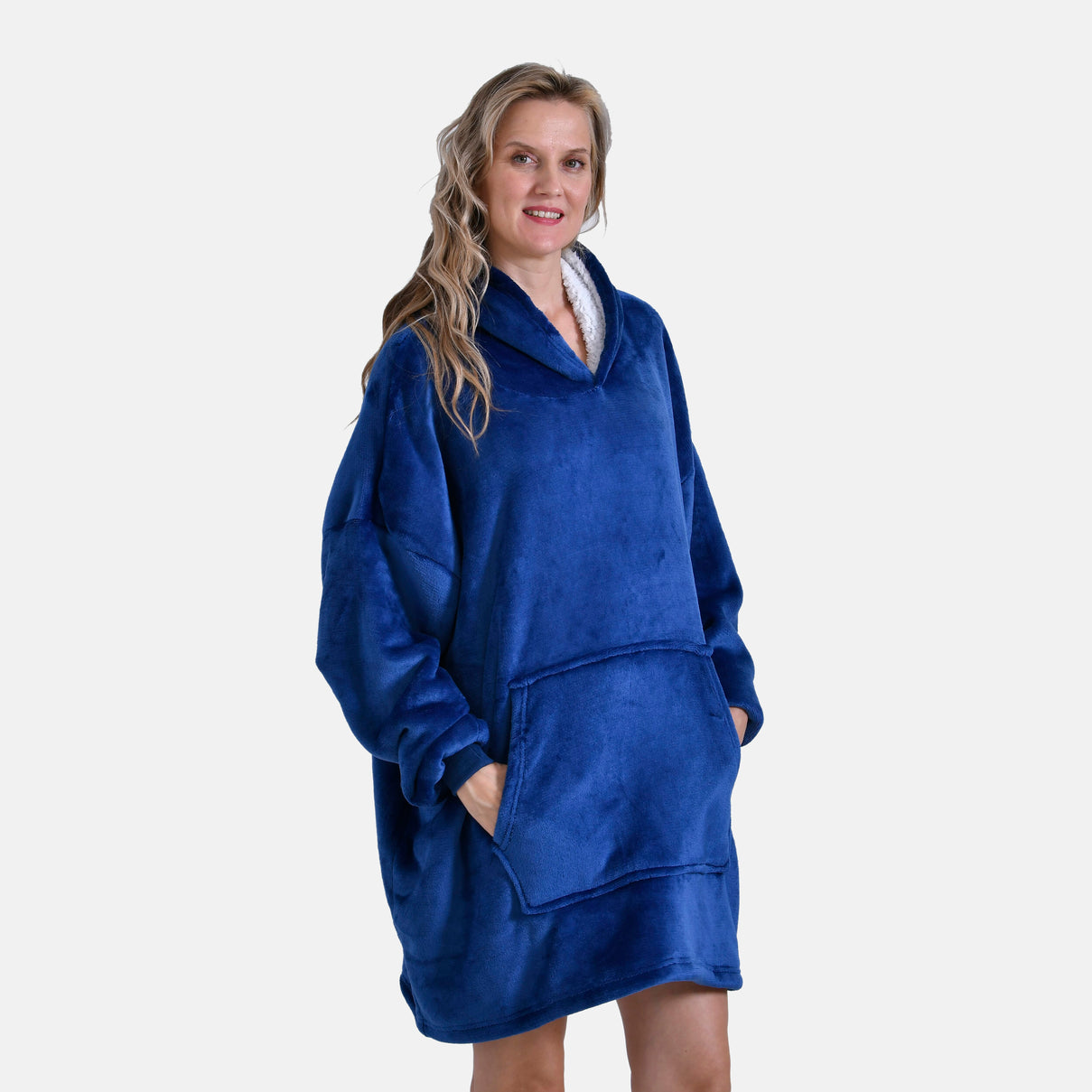 Snuggle Huggle Sherpa Fleece Hoodie - Blue 7825144 3