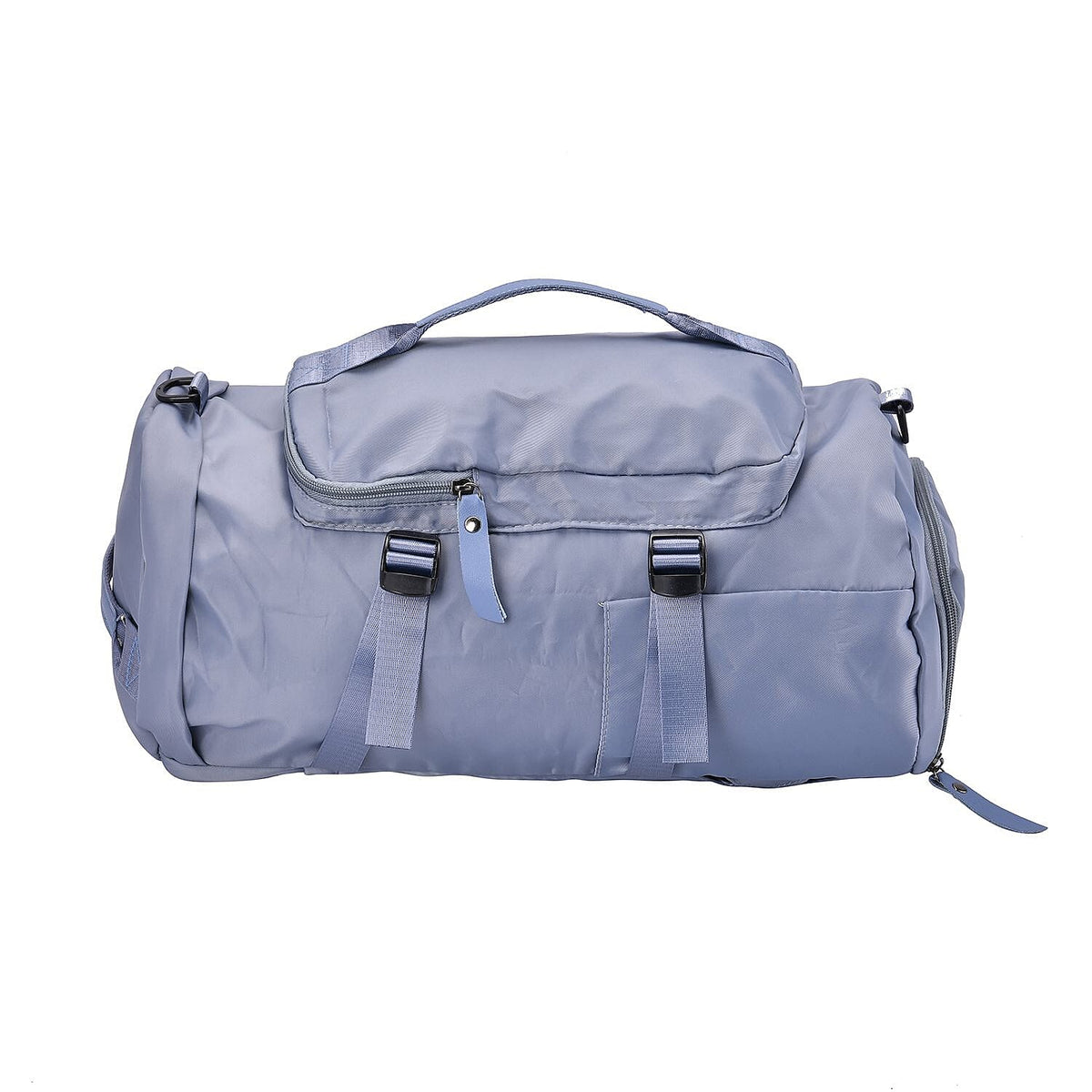 Multi-Function Travel Bag with Backpack Straps &amp; 4 Exterior Zipped Pockets - Blue 7509053 4