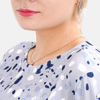LA MAREY Spot Pattern Jersey Top (One Size Upto UK 20) - Grey