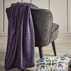 PROMECO - Christian Lacroix Throw Blanket (Size 220x180 cm) - Plum