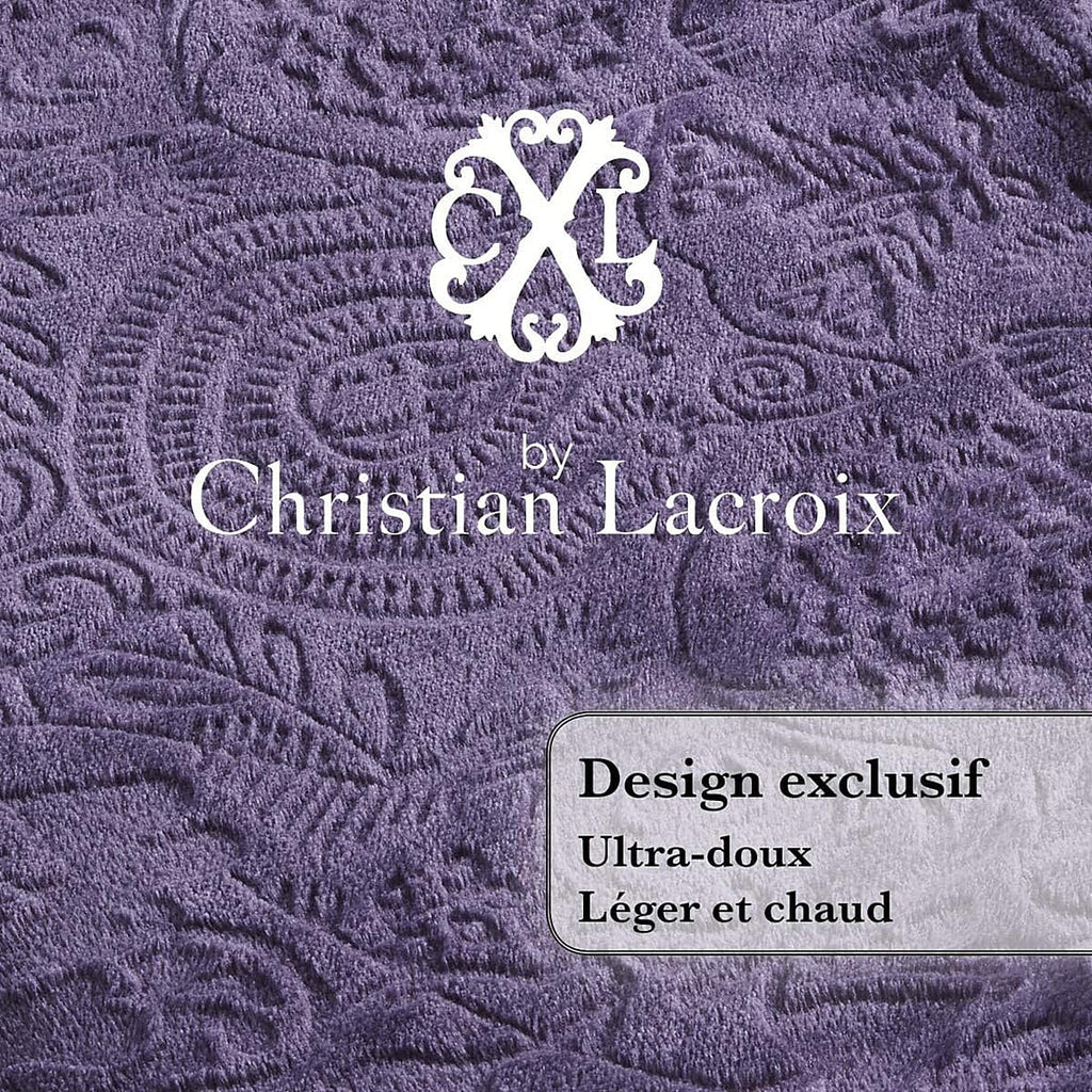 PROMECO - Christian Lacroix Throw Blanket (Size 220x180 cm) - Plum