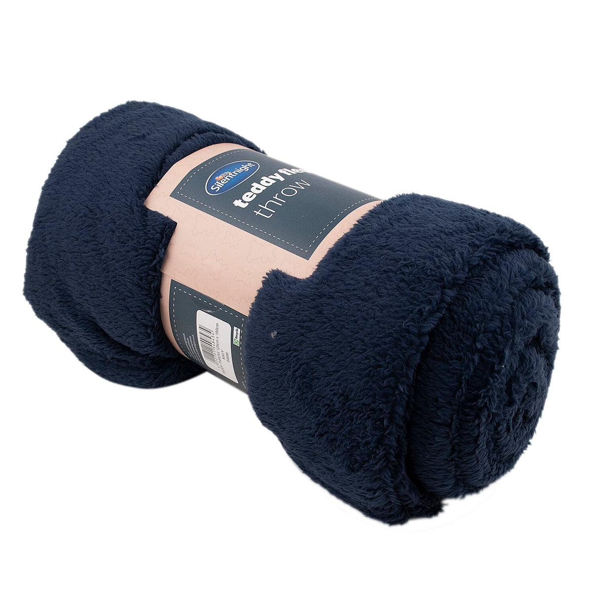 SILENTNIGHT Teddy Fleece Throw (Size 150x125 cm) - Navy 7504453 1
