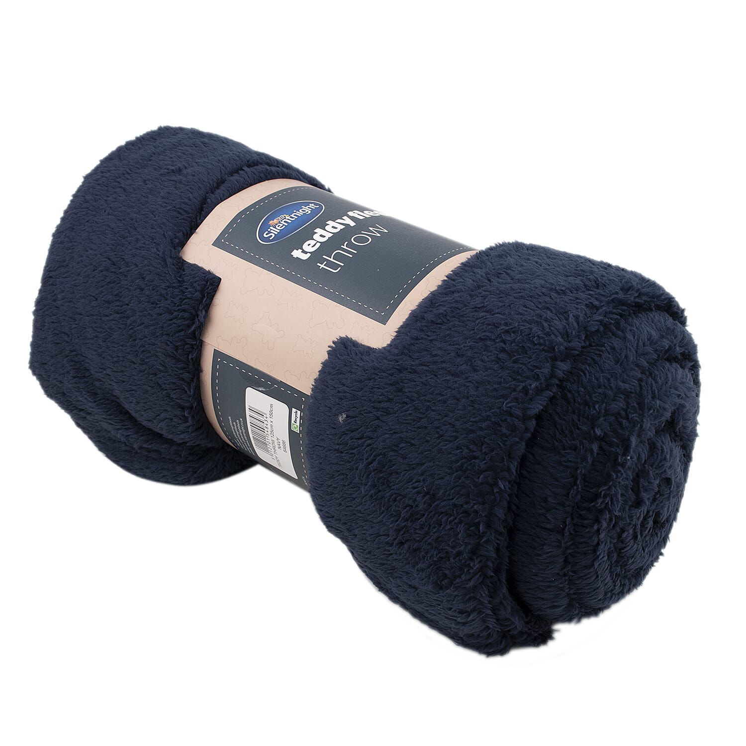 SILENTNIGHT Teddy Fleece Throw (Size 150x125 cm) - Navy 7504453 1