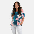 Flutter Sleeve Top - Aqua