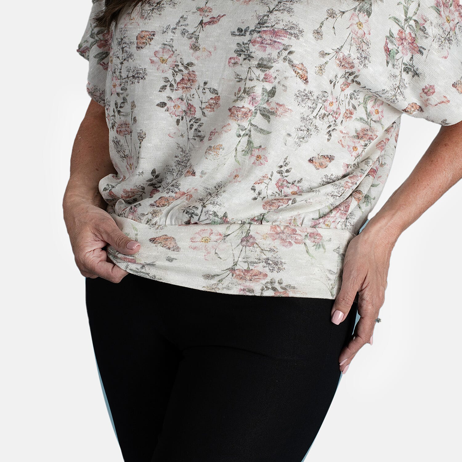 Closeout Deal Batwing Printed Top (Size 10) - Rose 7782717 3