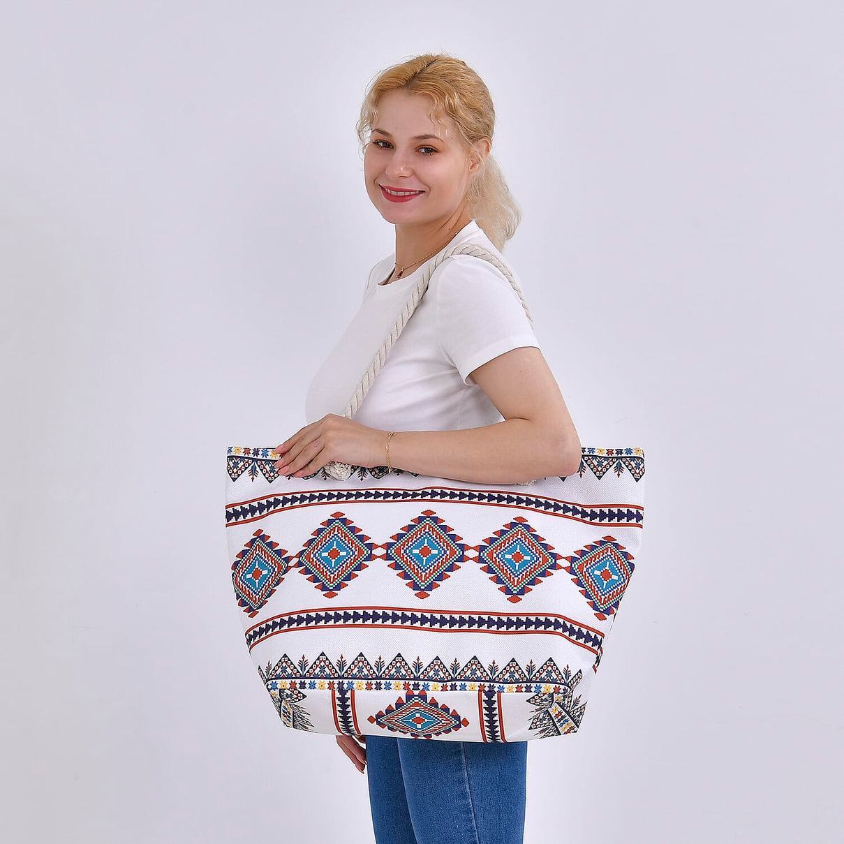 Tote Bag with Tribal Pattern 7775749 1