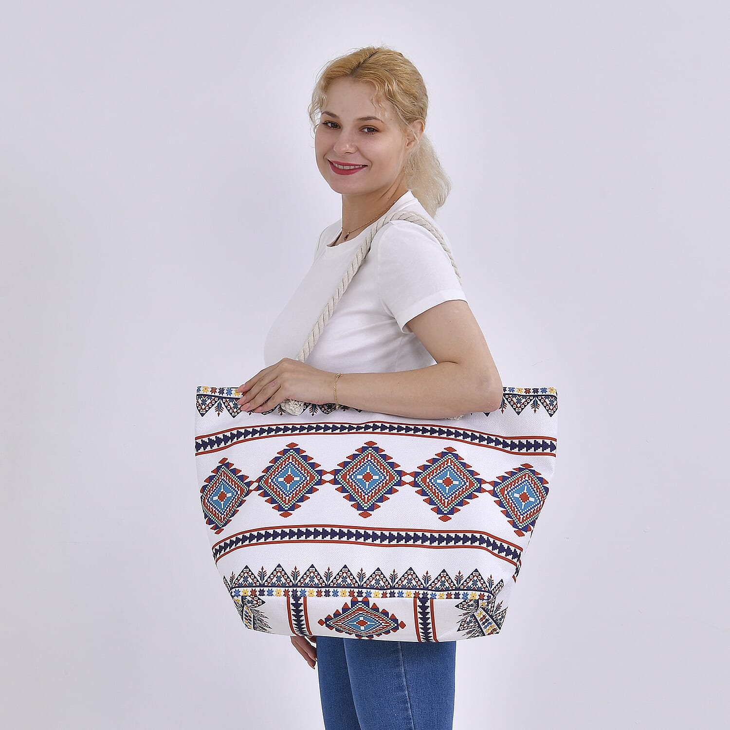 Tote Bag with Tribal Pattern 7775749 1