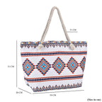 Polyester Tribal Tote Bag (Size 38x21x37 cm) - White