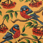 Portable Hand Painted Rainbow Lorikeet Theme Genuine Leather Jewellery Organiser - Orange