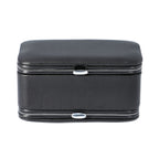 2 in 1 - Six Piece Manicure Set and Travel Jewellery Organiser with Inside Mirror (Size 12x6x6cm) - Black
