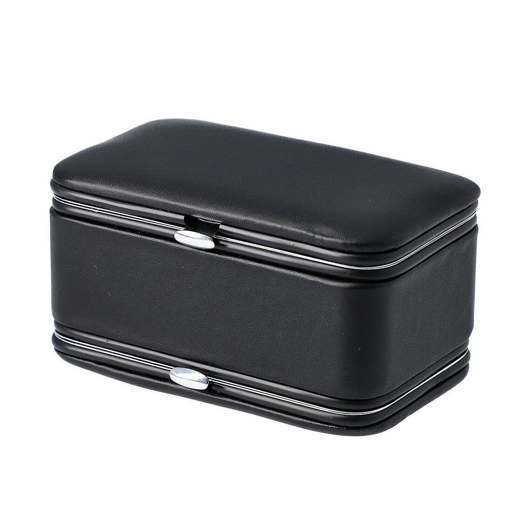 2 in 1 - Six Piece Manicure Set and Travel Jewellery Organiser with Inside Mirror (Size 12x6x6cm) - Black