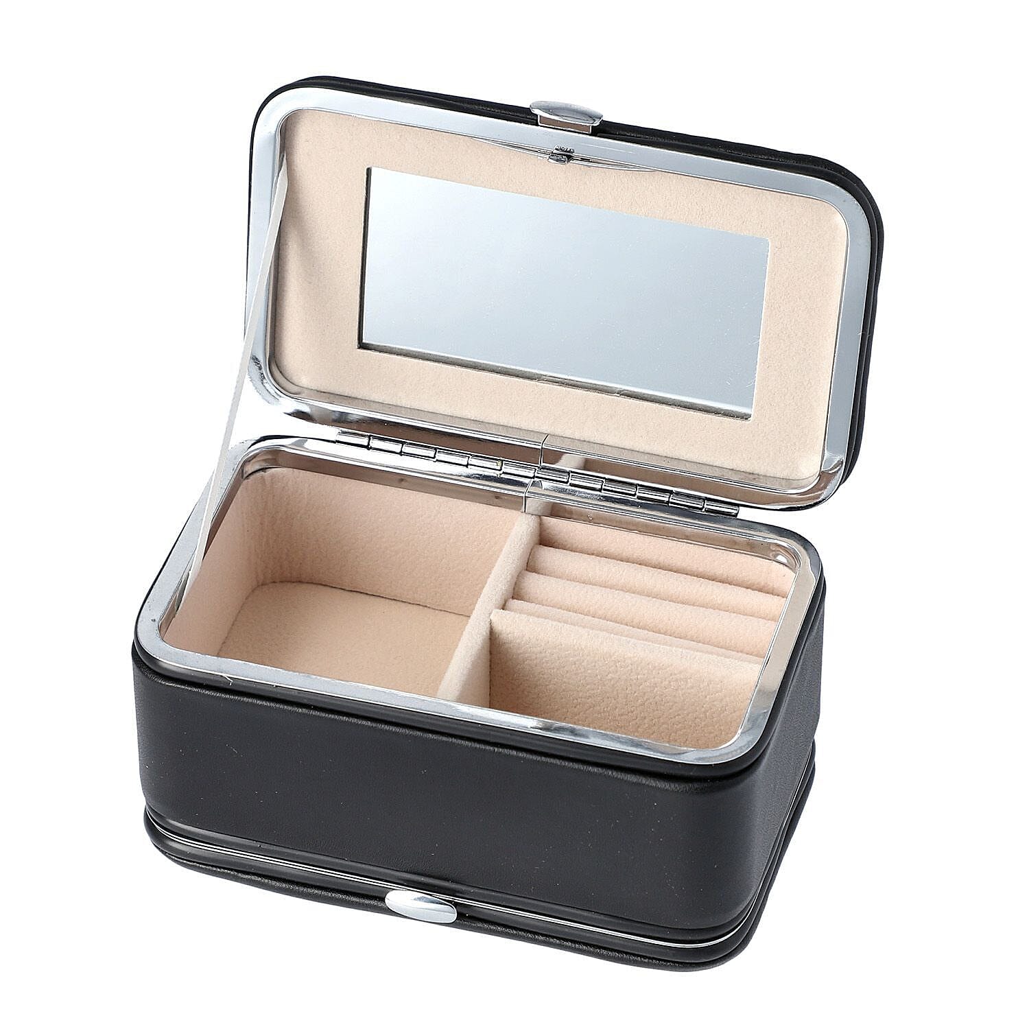 Portable Jewellery Box with Manicure Set Organiser - Black V32517735 4
