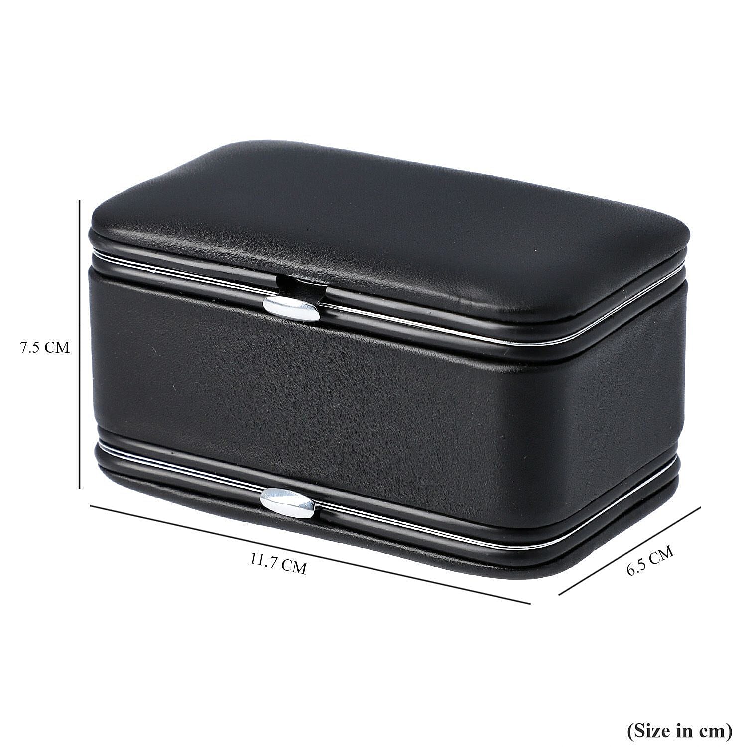 Portable Jewellery Box with Manicure Set Organiser - Black V32517735 6