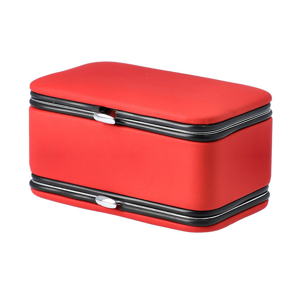 Portable Jewellery Box with Manicure Set Organiser - Red 6841649 2
