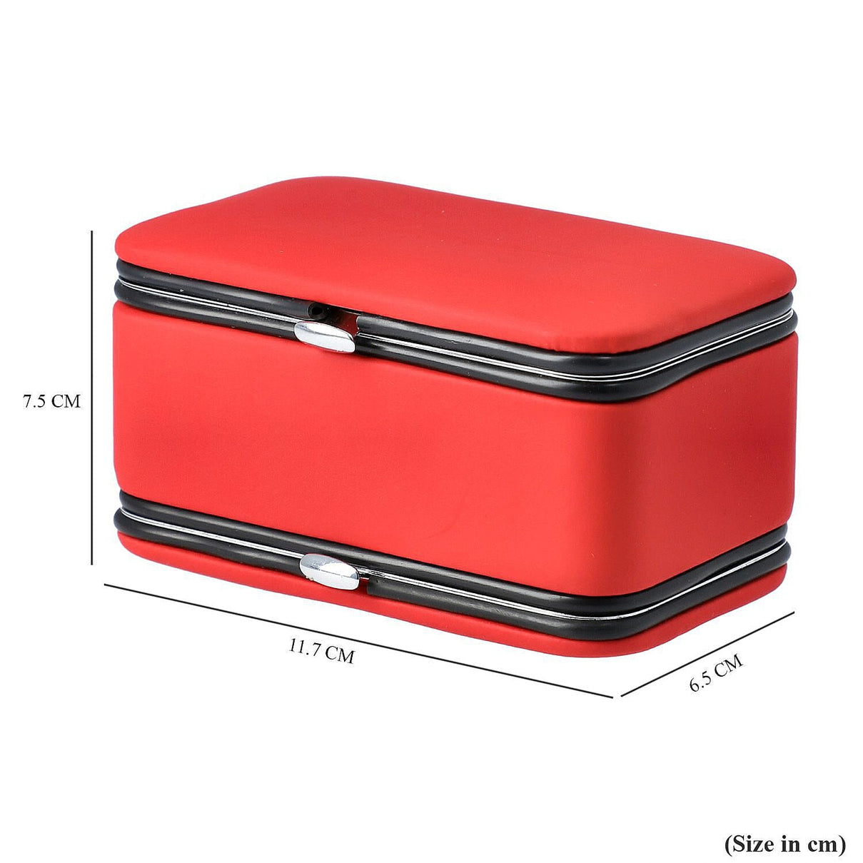 Portable Jewellery Box with Manicure Set Organiser - Red 6841649 6