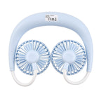 Portable Neck Fan with USB Rechargeable (1200mah) -Blue
