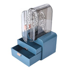 Portable Transparent Earrings Display Jewellery Organiser with 2 Drawer (Size 31x18x13 cm) - Blue