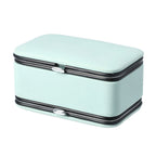 2 in 1 - Six Piece Manicure Set and Travel Jewellery Organiser with Inside Mirror (Size 12x6x6cm) - Mint Green