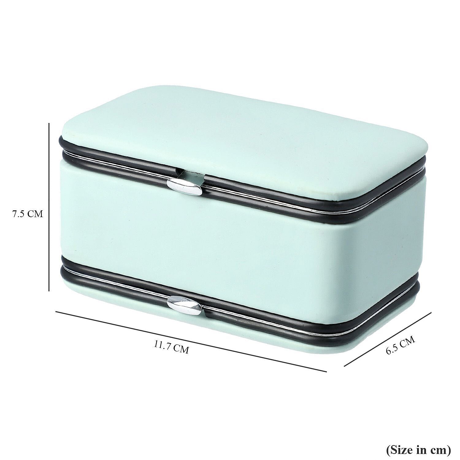 PortablePersonal Care Kit and Jewellery Box with Manicure Set Organiser for women - Frosted Mint V32517468 6