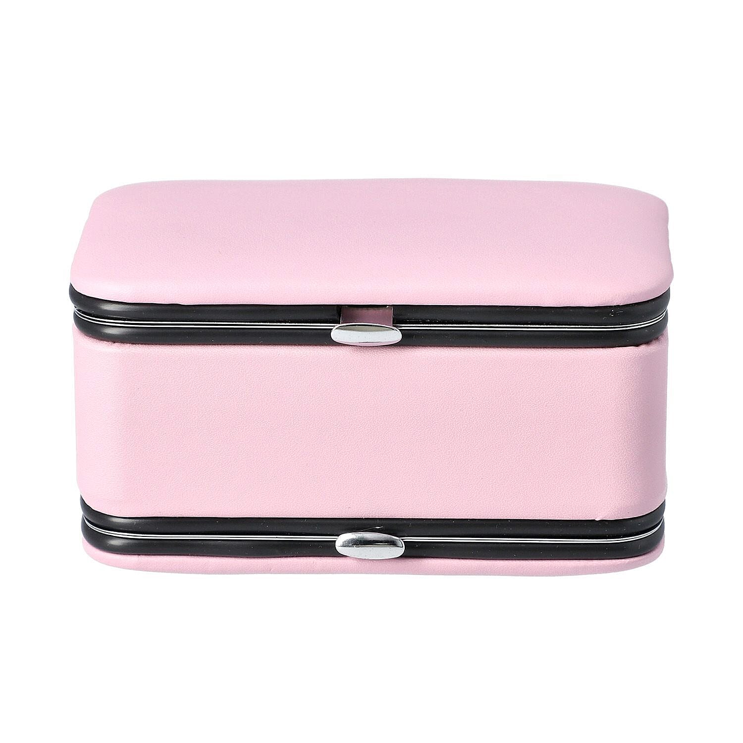 PortablePersonal Care Kit and Jewellery Box with Manicure Set Organiser for women - Pink V32517604 1