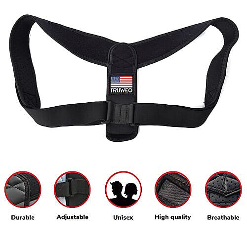 Posture Corrector with Adjustable Strap (Size 51x23 Cm) - Black 3582602 2