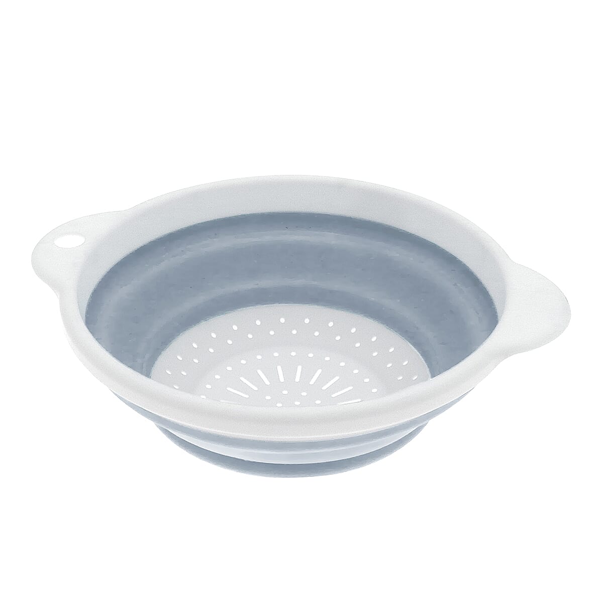 Set of 2 Collapsible Disk Rack and Collapsible Colander - Grey and White 7829164 2
