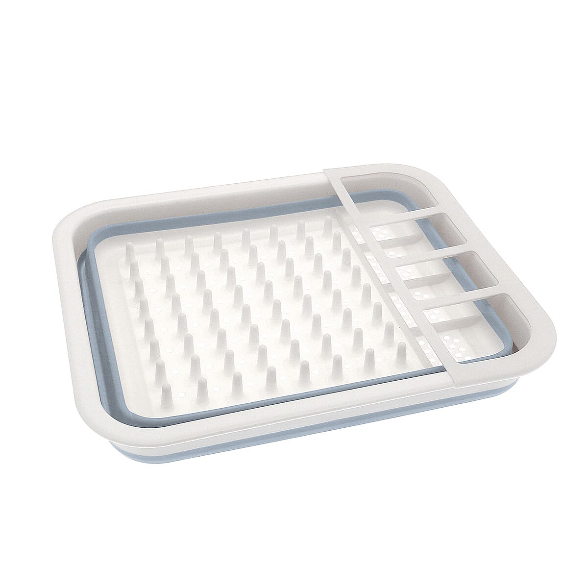 Set of 2 Collapsible Disk Rack and Collapsible Colander - Grey and White 7829164 4