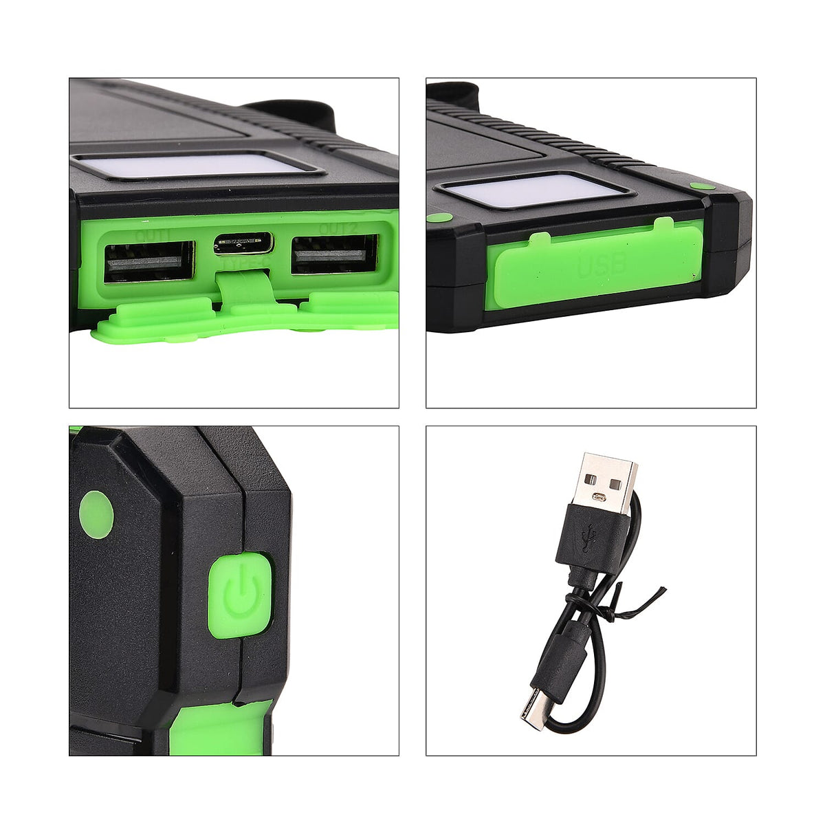 Power Bank 10000mAh with 2.1A Output - Green &amp; Black 8099143 6