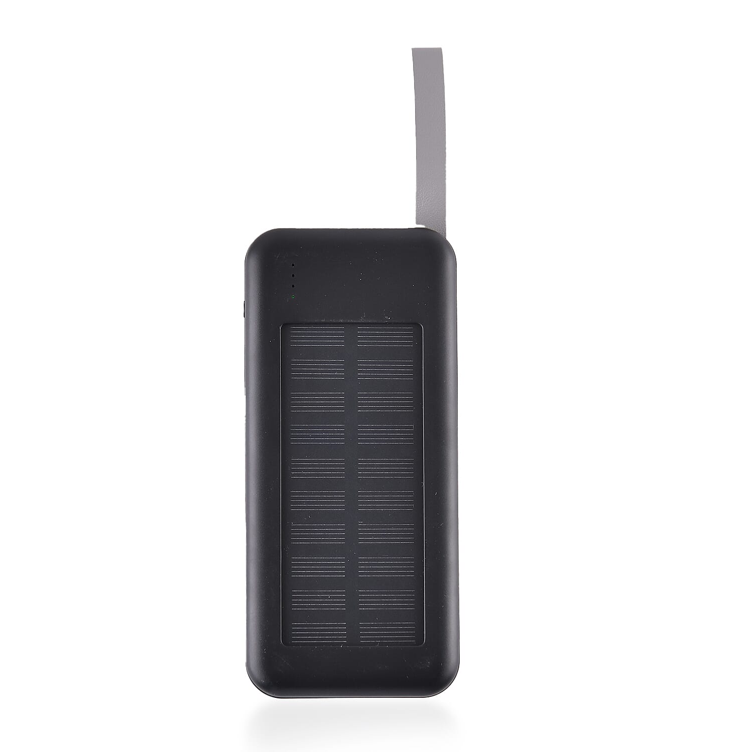 10000mAh Power Bank with Solar Panel &amp; Built in 5 Outputs (4 Cables &amp; 1 USB A Port) - Black 7564827 0