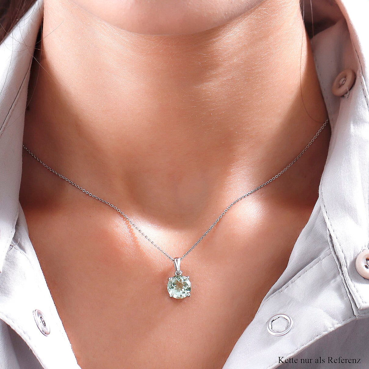 Prasiolite Pendant in Platinum Overlay Sterling Silver 2.75 Ct. 8931673 1