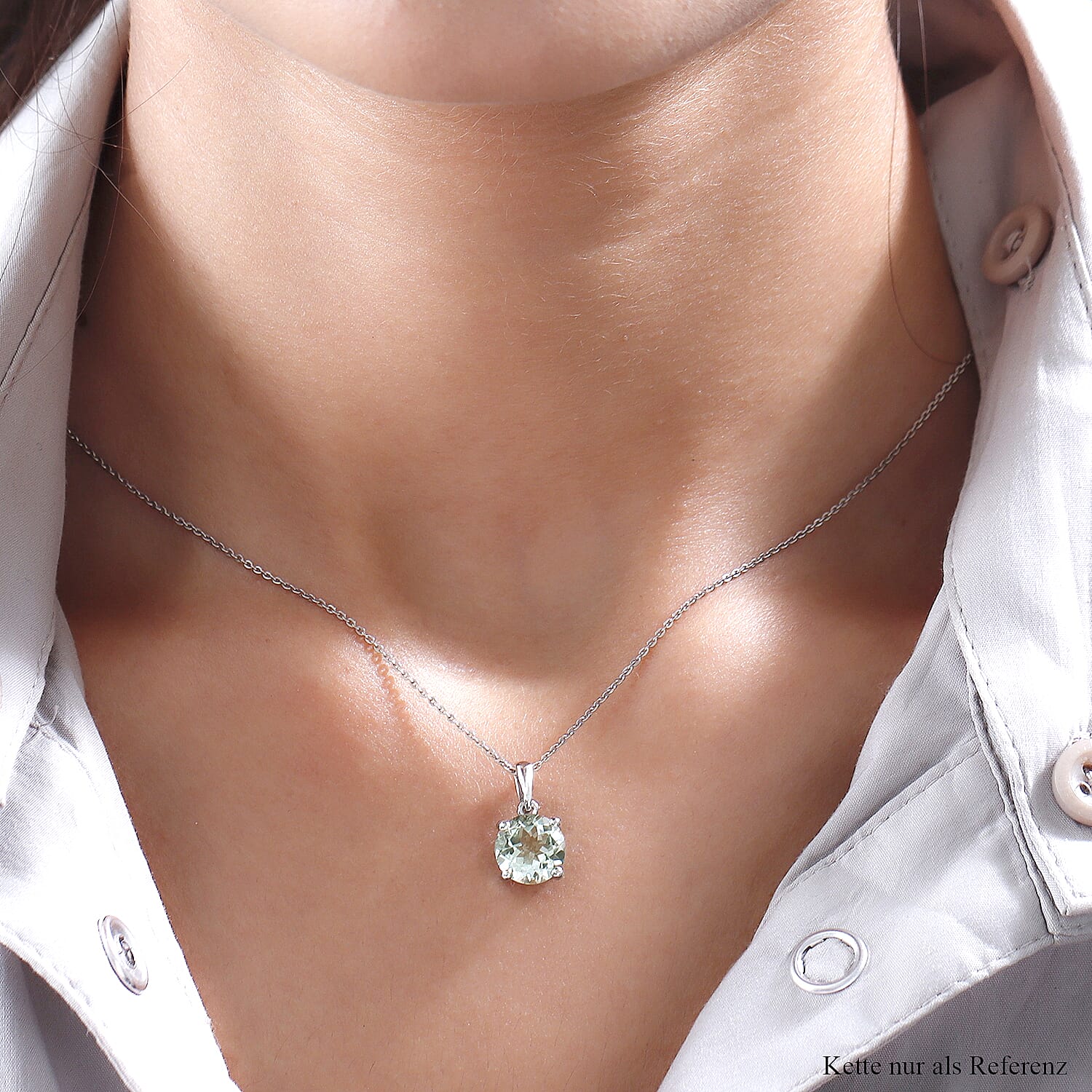 Prasiolite Pendant in Platinum Overlay Sterling Silver 2.75 Ct. 8931673 1