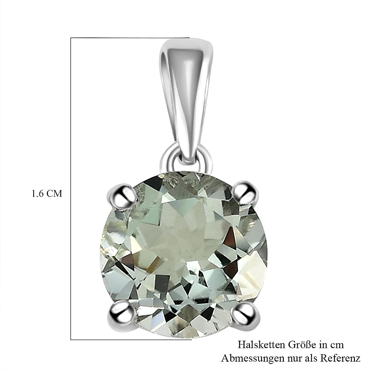 Prasiolite Pendant in Platinum Overlay Sterling Silver 2.75 Ct. 8931673 2