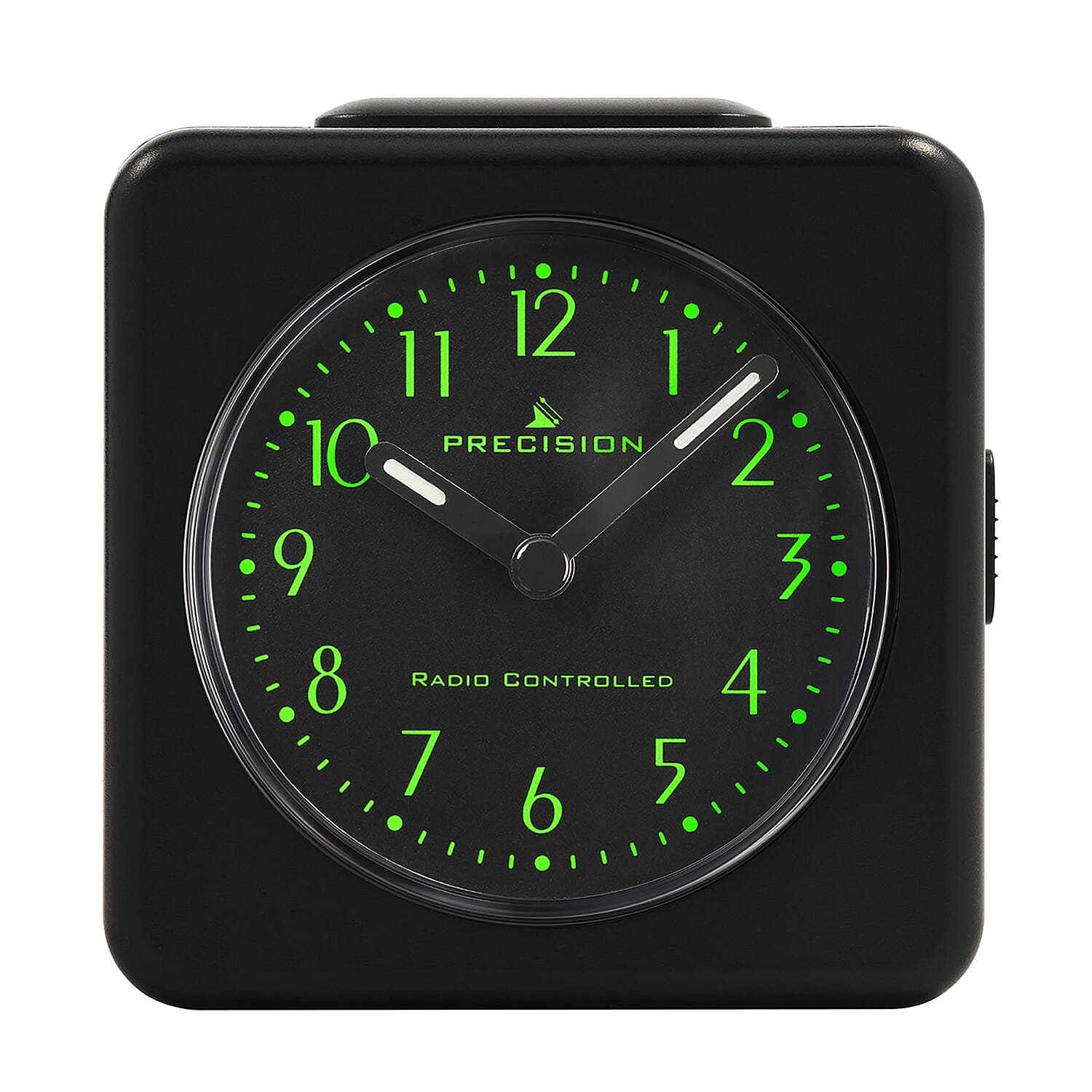 Precision Radio Controlled Alarm Clock - Analog Display with Snooze &amp; Light (AA Battery Not Incl.) - Black 8097388 0