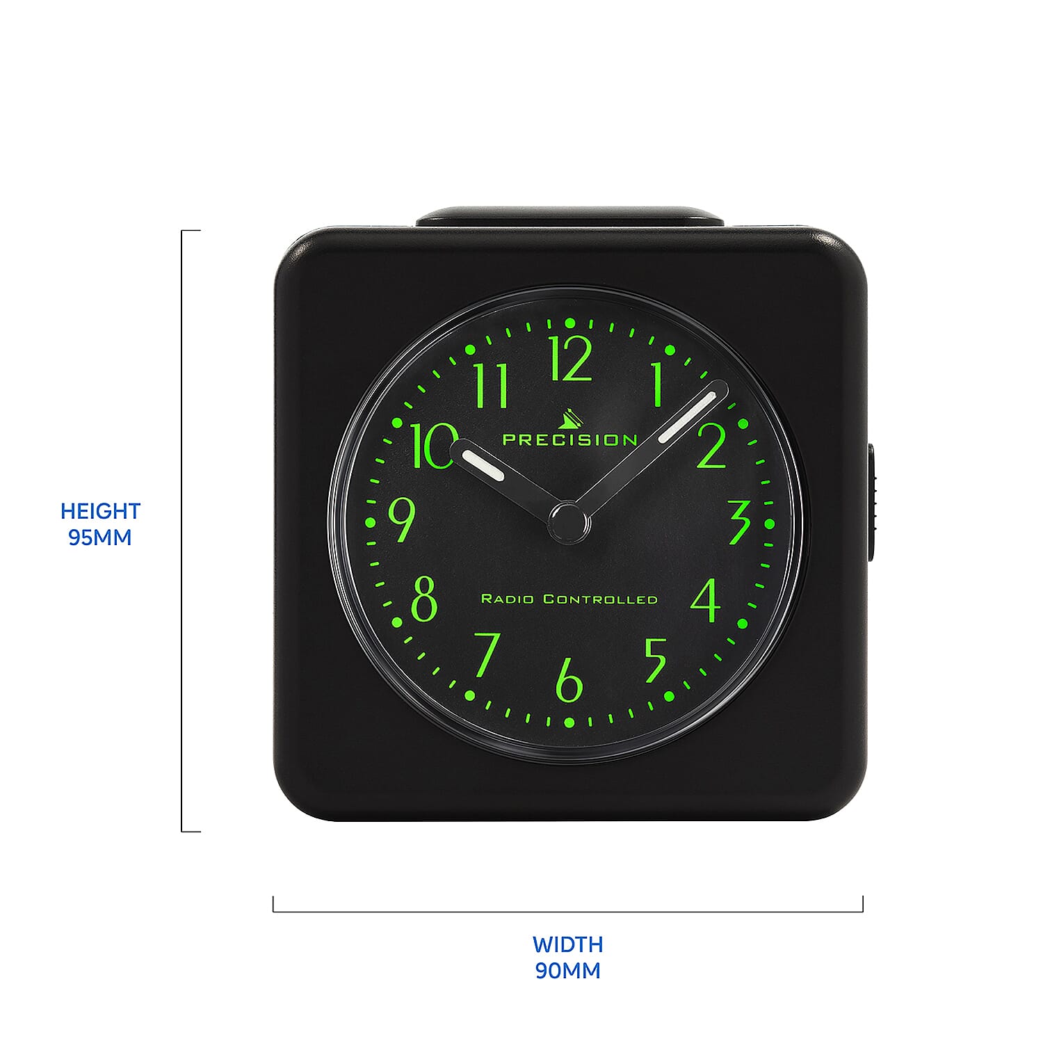 Precision Radio Controlled Alarm Clock - Analog Display with Snooze &amp; Light (AA Battery Not Incl.) - Black 8097388 5