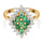 Emerald Cluster Rings