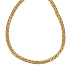 Italian Made- 14K Gold Plated Sterling Silver Spiga Necklace (Size-30) with Lobster Clasp, Silver Wt. 32.27 Gms.