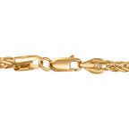 Italian Made- 14K Gold Plated Sterling Silver Spiga Necklace (Size-30) with Lobster Clasp, Silver Wt. 32.27 Gms.
