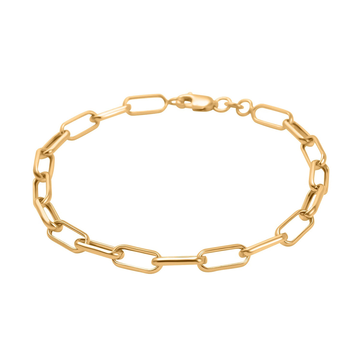 JCK Vegas Preview Deal - Designer Inspired 9K Yellow Gold Paperclip Bracelet (Size - 7.5) 7711114 0