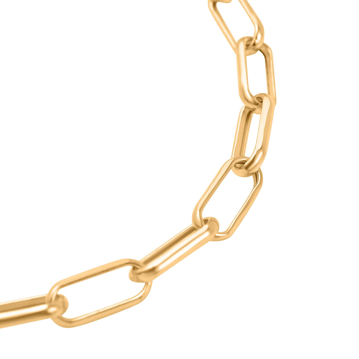 JCK Vegas Preview Deal - Designer Inspired 9K Yellow Gold Paperclip Bracelet (Size - 7.5) 7711114 2
