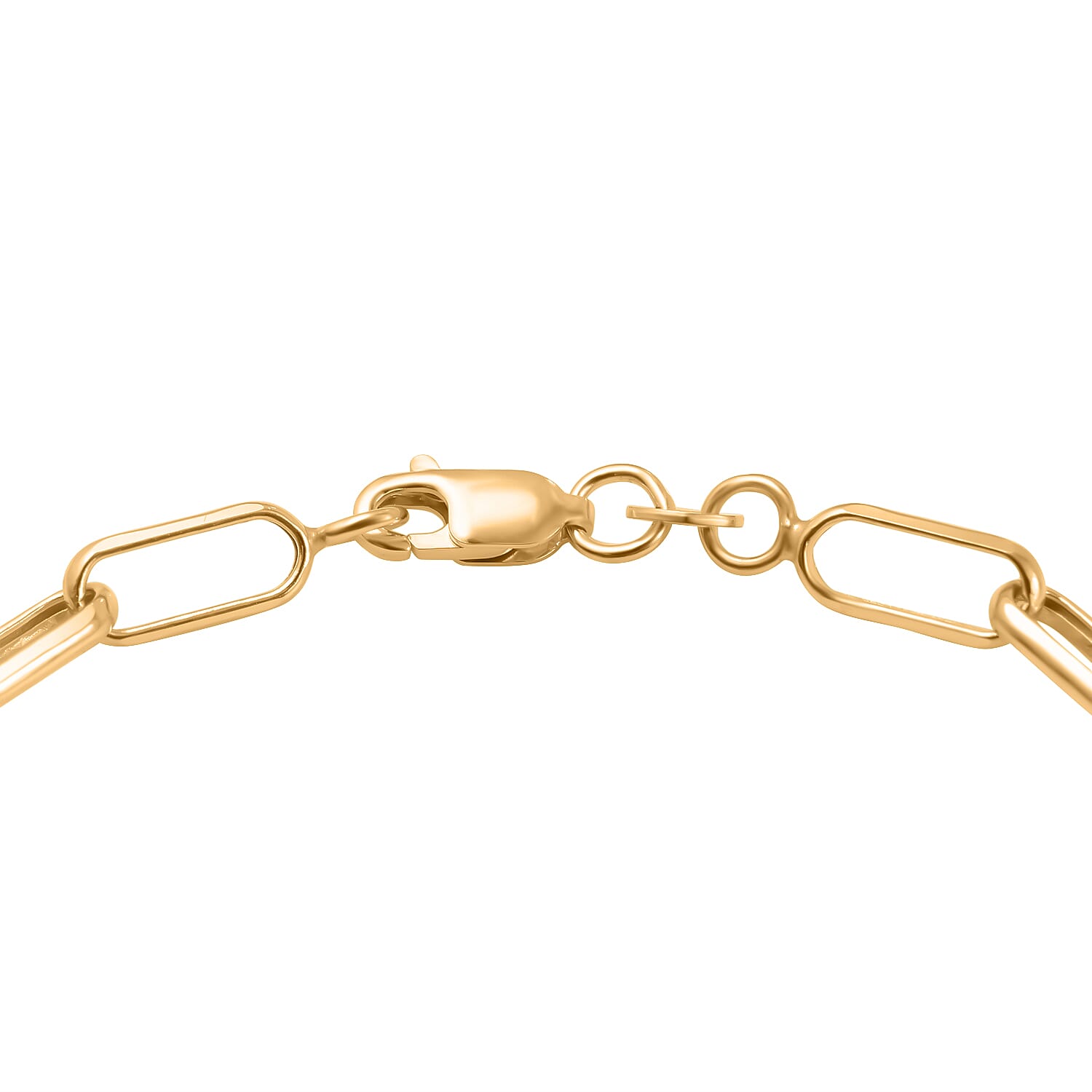 JCK Vegas Preview Deal - Designer Inspired 9K Yellow Gold Paperclip Bracelet (Size - 7.5) 7711114 3